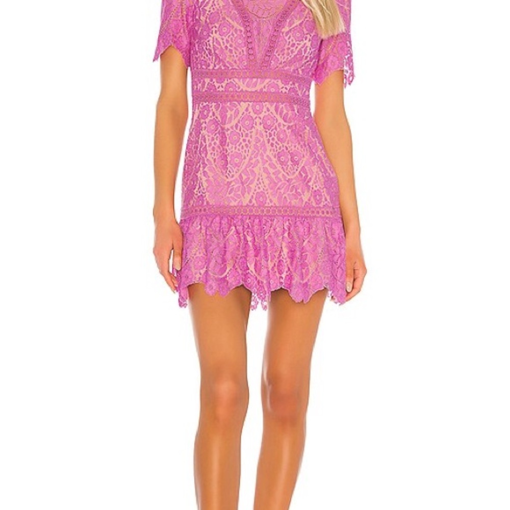 SAYLOR Fuchsia Lace Dress